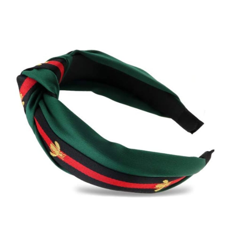 LUXE "WannaBee" GREEN/RED/BLACK Top Knotted Headband 💚❤️💚🐝 (LHXX006)